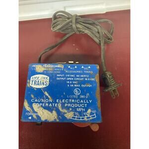 LIFE-LIKE TRAINS HOBBY TRANSFORMER LL MODEL 08615, HO BLUE. VINTAGE Not Tested